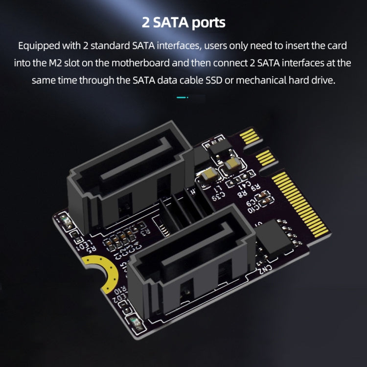 Scheda adattatore da M2 a SATA3.0 Scheda PCI-E3.0 KEY A+E Chip WiFi da M.2 a SATA JMB582, JMB582