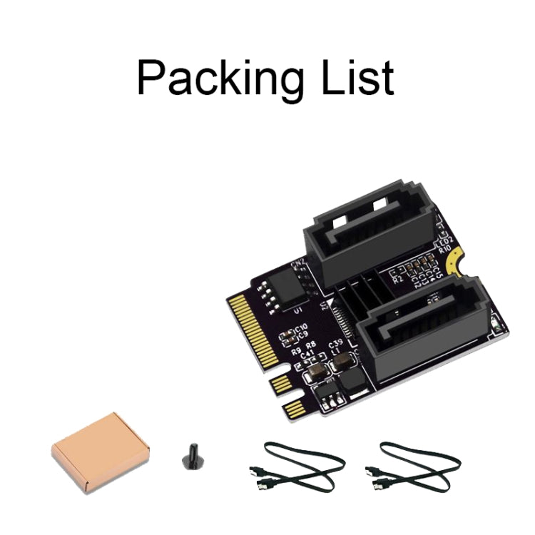 Scheda adattatore da M2 a SATA3.0 Scheda PCI-E3.0 KEY A+E Chip WiFi da M.2 a SATA JMB582, JMB582
