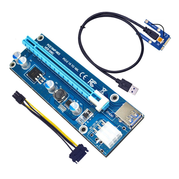 PCE164P-N03 VER006C Riser Mini PCI-E da 1X a 16X per scheda immagine esterna per laptop, Blue Board 6pin, Blackboard 6pin, Blackboard 4pin, M2 To 6pin