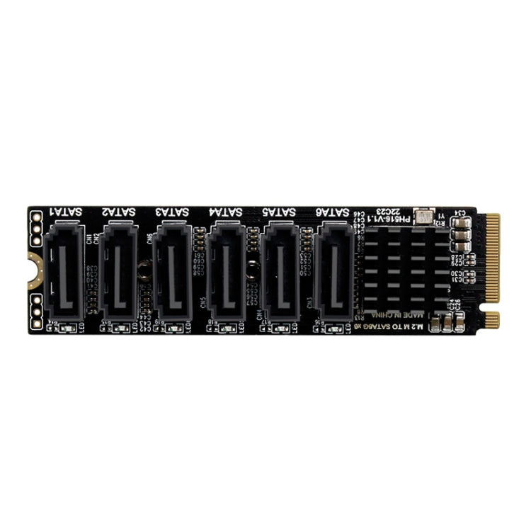 M2 M-KEY PCIE 3.0 a SATA6G Scheda di espansione di trasferimento Scheda di espansione del disco rigido a 6 porte, 6 Port