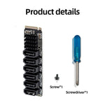 M2 M-KEY PCIE 3.0 a SATA6G Scheda di espansione di trasferimento Scheda di espansione del disco rigido a 6 porte, 6 Port