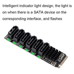 M2 M-KEY PCIE 3.0 a SATA6G Scheda di espansione di trasferimento Scheda di espansione del disco rigido a 6 porte, 6 Port