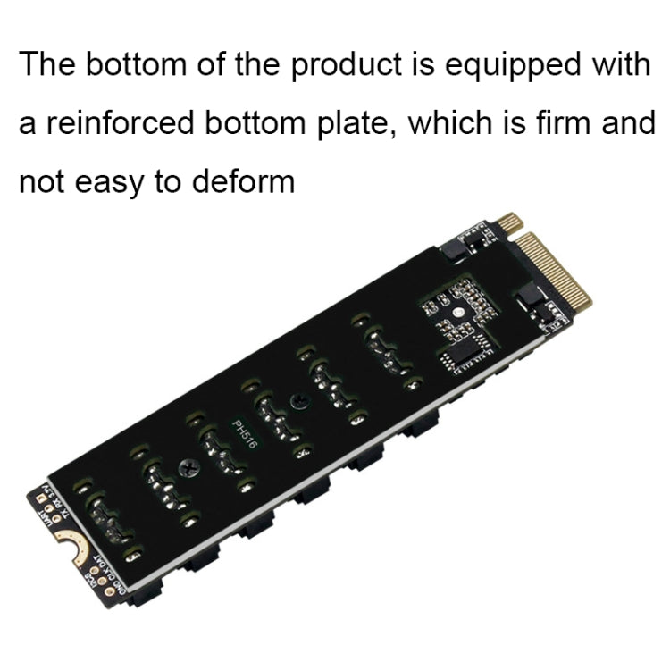 M2 M-KEY PCIE 3.0 a SATA6G Scheda di espansione di trasferimento Scheda di espansione del disco rigido a 6 porte, 6 Port