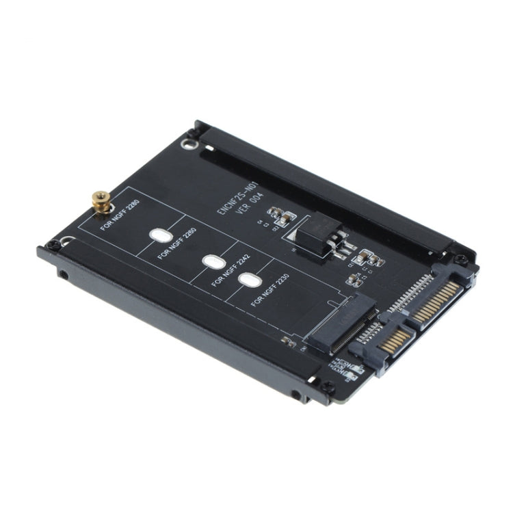ENCNF2S-N01 Scheda di trasferimento da NGFF a SATA3 M.2 KEY B-M Adattatore di conversione interfaccia da SSD a 6 Gbps, With Baffle, With SATA 22pin Cable, Without Baffle