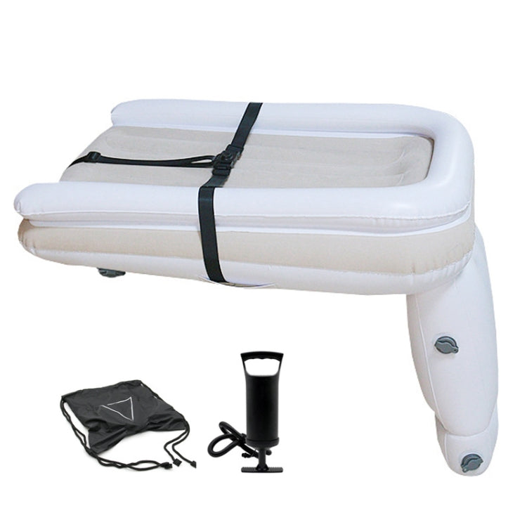 Lettino gonfiabile per bambini da viaggio all'aperto Materasso gonfiabile per aereo pieghevole posteriore per auto per bambini, Gray, Gray+Seat Belt, Gray+Inflator, Gray+Storage Bag, Gray+Inflator+Storage Bag+Seat Belt                                  ...