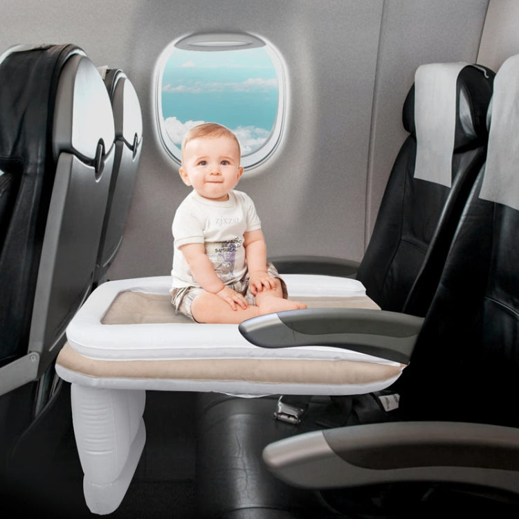 Lettino gonfiabile per bambini da viaggio all'aperto Materasso gonfiabile per aereo pieghevole posteriore per auto per bambini, Gray, Gray+Seat Belt, Gray+Inflator, Gray+Storage Bag, Gray+Inflator+Storage Bag+Seat Belt                                  ...