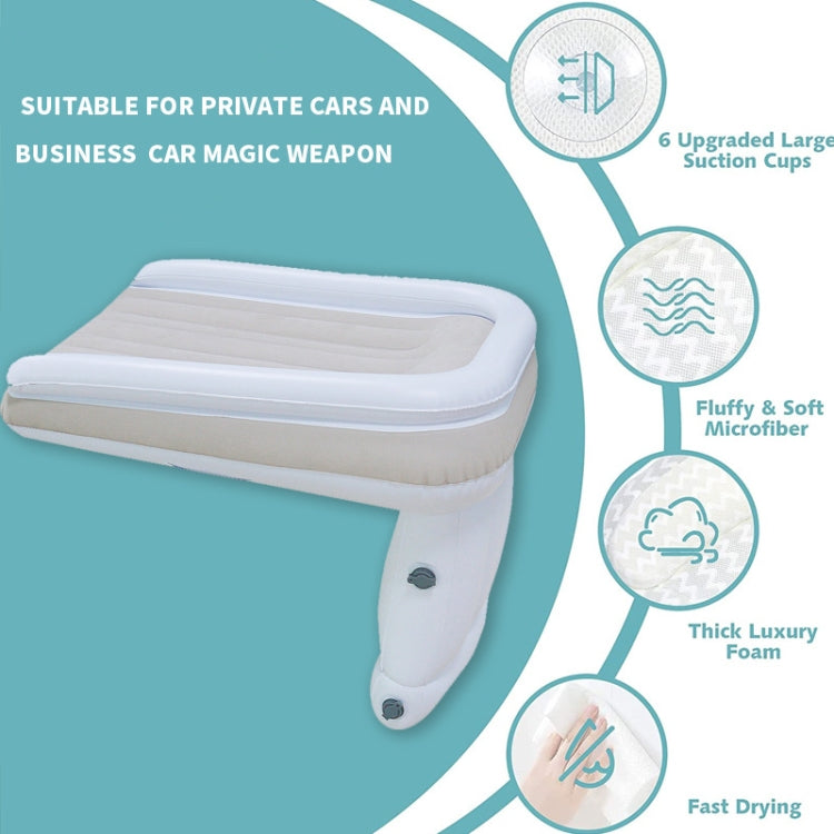 Lettino gonfiabile per bambini da viaggio all'aperto Materasso gonfiabile per aereo pieghevole posteriore per auto per bambini, Gray, Gray+Seat Belt, Gray+Inflator, Gray+Storage Bag, Gray+Inflator+Storage Bag+Seat Belt                                  ...