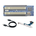 Riser Card Extend Adapter Aggiungi scheda di espansione per computer PC, PCI-E 1X To Single PCI, PCI-E 1X To Dual PCI, PCI-E 1X To Single PCI With baffle