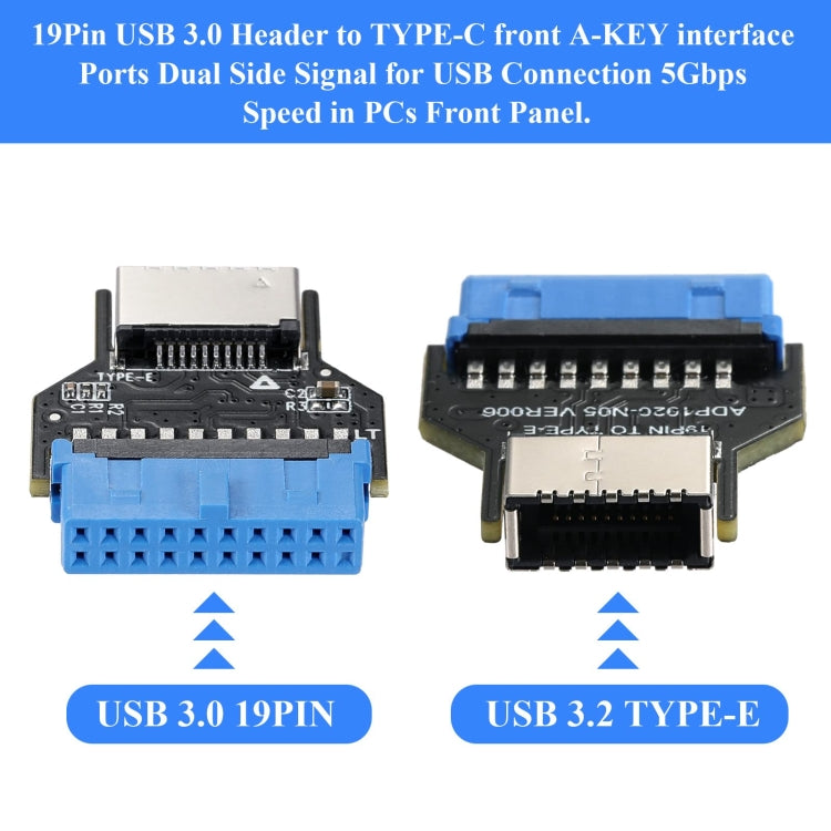 USB 3.0 19PIN Header to Type-E Front A-Key Interface Estende le porte USB al PC, USB 3.0 19PIN   Outward, USB 3.0 19PIN   Up-high, USB 3.0 19PIN   Upward