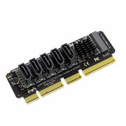 M.2 NVME-PCIE X4 / X8 / X16 Rotor SATA 5 Port Transfer Card JMB585 Chip