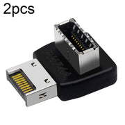 Interfaccia scheda madre computer USB 3.1 tipo E da 2 pezzi Adattatore tipo C frontale a gomito a 90 gradi