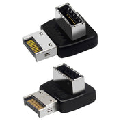 Interfaccia scheda madre computer USB 3.1 tipo E da 2 pezzi Adattatore tipo C frontale a gomito a 90 gradi