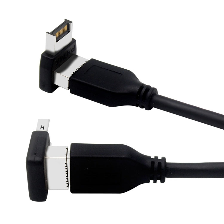 Interfaccia scheda madre computer USB 3.1 tipo E da 2 pezzi Adattatore tipo C frontale a gomito a 90 gradi