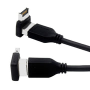 Interfaccia scheda madre computer USB 3.1 tipo E da 2 pezzi Adattatore tipo C frontale a gomito a 90 gradi