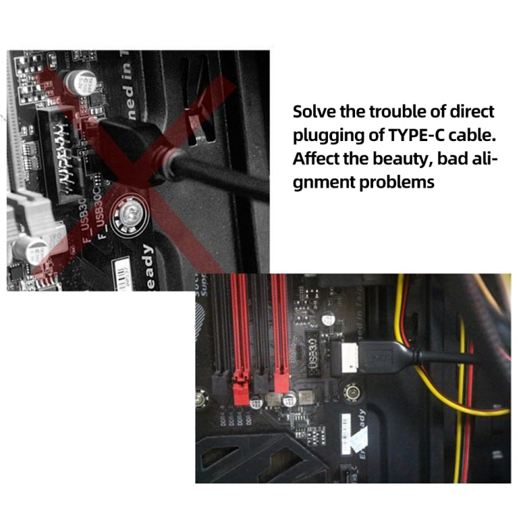 Interfaccia scheda madre computer USB 3.1 tipo E da 2 pezzi Adattatore tipo C frontale a gomito a 90 gradi