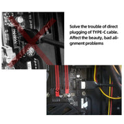 Interfaccia scheda madre computer USB 3.1 tipo E da 2 pezzi Adattatore tipo C frontale a gomito a 90 gradi