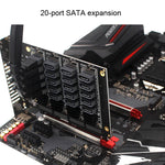 PCIEX16 NVME M.2 RAID Array Expansion Scheda di trasferimento porta SATA 20, 20 Port