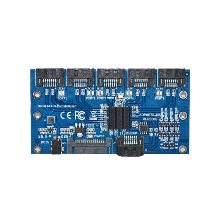 Scheda di espansione SATA Scheda riser da 1 a 5 porte, SATA3.0 6Gbps JMB575 Chip, SATA2.0 3Gbps JMB321 Chip