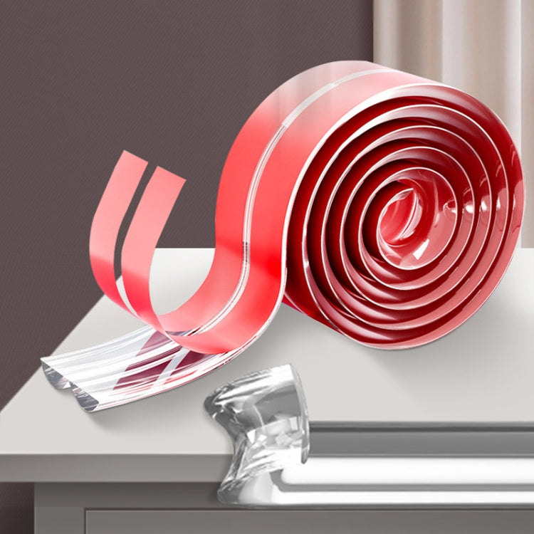 Protezione per bordi morbidi per mobili in striscia anticollisione trasparente per uso domestico in PVC, 1 cm x 1 m, 1 cm x 2 m, 1.5 cm x 1 m, 1.5 cm x 2 m, 2 cm x 1 m, 2 cm x 2 m