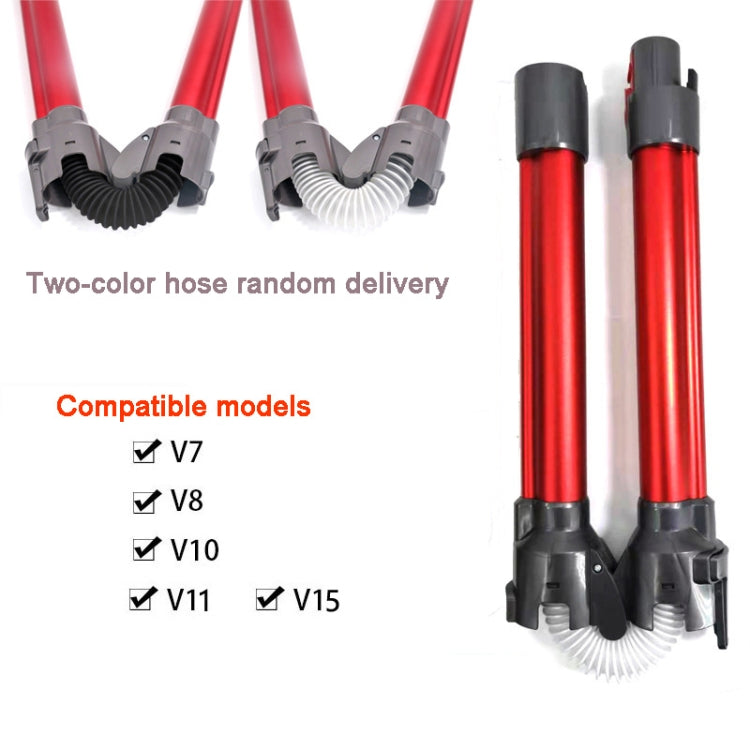 Per Dyson V7 V8 V10 V11 Accessori per aste di prolunga pieghevoli per aspirapolvere, Foldable Pipe (Red)