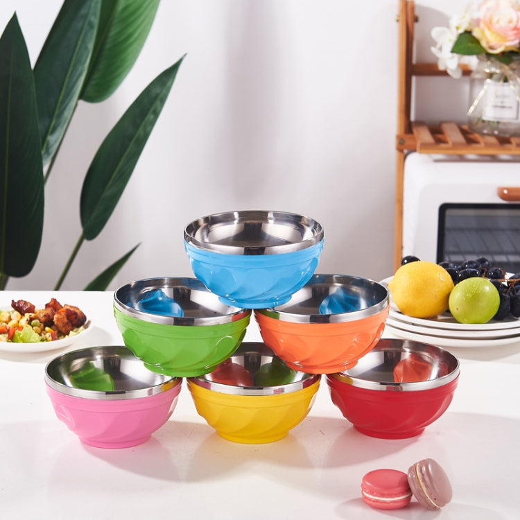 Ciotola in acciaio inossidabile a doppio strato con coperchio per bambini, 6pcs /Set 13cm, 6pcs /Set 15cm, 6pcs /Set 17cm