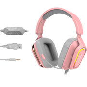 Ajazz AX368 Auricolare RGB per il riconoscimento audio di giochi per computer, AX368 3.5mm Version Pink, AX368 3.5mm Version Black, AX368 7.1 Channel Version Pink, AX368 7.1 Channel Version Black