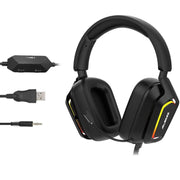 Ajazz AX368 Auricolare RGB per il riconoscimento audio di giochi per computer, AX368 3.5mm Version Pink, AX368 3.5mm Version Black, AX368 7.1 Channel Version Pink, AX368 7.1 Channel Version Black