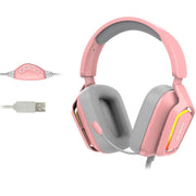 Ajazz AX368 Auricolare RGB per il riconoscimento audio di giochi per computer, AX368 3.5mm Version Pink, AX368 3.5mm Version Black, AX368 7.1 Channel Version Pink, AX368 7.1 Channel Version Black