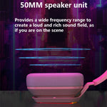 Ajazz AX368 Auricolare RGB per il riconoscimento audio di giochi per computer, AX368 3.5mm Version Pink, AX368 3.5mm Version Black, AX368 7.1 Channel Version Pink, AX368 7.1 Channel Version Black