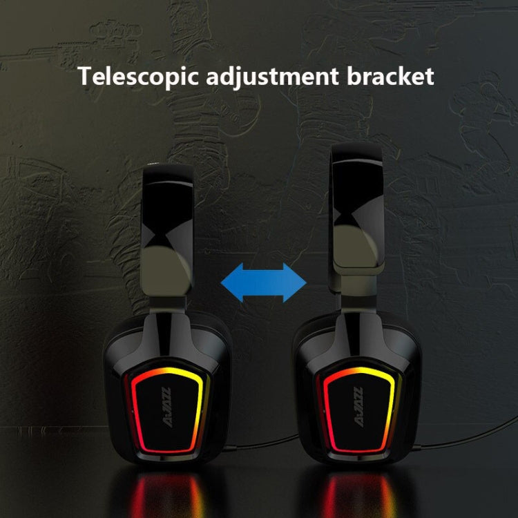 Ajazz AX368 Auricolare RGB per il riconoscimento audio di giochi per computer, AX368 3.5mm Version Pink, AX368 3.5mm Version Black, AX368 7.1 Channel Version Pink, AX368 7.1 Channel Version Black