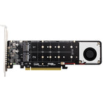 PCI-E X16 a M.2 M-key NVME X4 SSD Supporto adattatore di espansione array RAID 2242/2260/2280/22110, PH44Plus