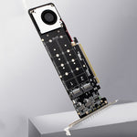 PCI-E X16 a M.2 M-key NVME X4 SSD Supporto adattatore di espansione array RAID 2242/2260/2280/22110, PH44Plus