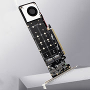 PCI-E X16 a M.2 M-key NVME X4 SSD Supporto adattatore di espansione array RAID 2242/2260/2280/22110, PH44Plus