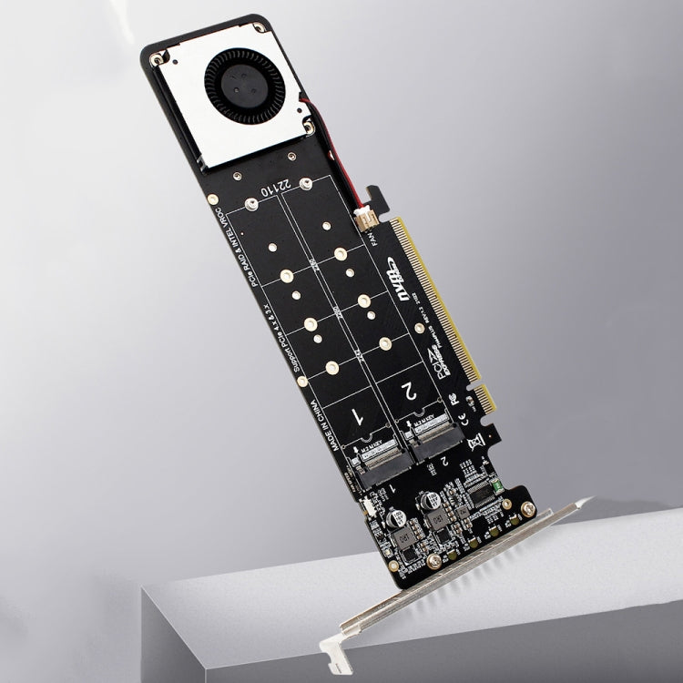 PCI-E X16 a M.2 M-key NVME X4 SSD Supporto adattatore di espansione array RAID 2242/2260/2280/22110, PH44Plus