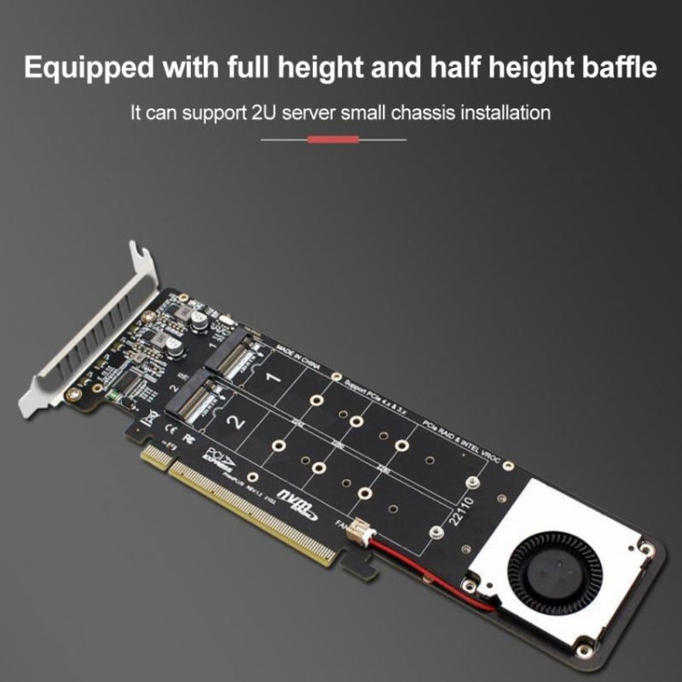 PCI-E X16 a M.2 M-key NVME X4 SSD Supporto adattatore di espansione array RAID 2242/2260/2280/22110, PH44Plus