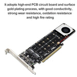 PCI-E X16 a M.2 M-key NVME X4 SSD Supporto adattatore di espansione array RAID 2242/2260/2280/22110, PH44Plus