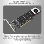 PCI-E X16 a M.2 M-key NVME X4 SSD Supporto adattatore di espansione array RAID 2242/2260/2280/22110, PH44Plus