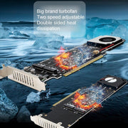 PCI-E X16 a M.2 M-key NVME X4 SSD Supporto adattatore di espansione array RAID 2242/2260/2280/22110, PH44Plus