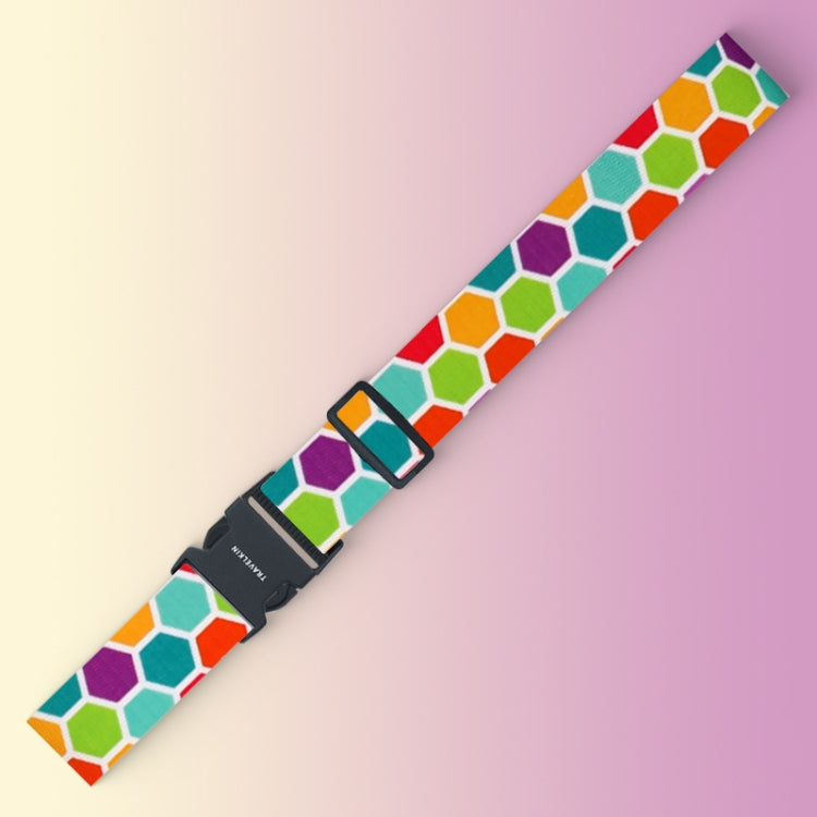 Cinghia di imballaggio anti-apertura fissa per bagagli da 2 pezzi, Honeycomb, Magic Color, Red Star, Travel Around, Smile, Rainbow, Blue Shiba Inu, Yellow Shiba Inu