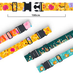 Cinghia di imballaggio anti-apertura fissa per bagagli da 2 pezzi, Honeycomb, Magic Color, Red Star, Travel Around, Smile, Rainbow, Blue Shiba Inu, Yellow Shiba Inu