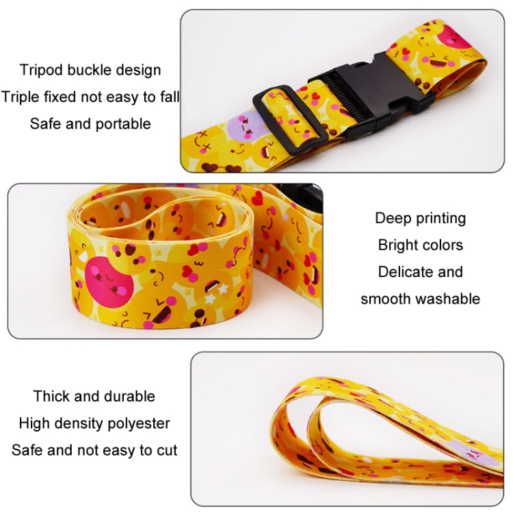 Cinghia di imballaggio anti-apertura fissa per bagagli da 2 pezzi, Honeycomb, Magic Color, Red Star, Travel Around, Smile, Rainbow, Blue Shiba Inu, Yellow Shiba Inu