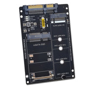 Scheda SATA 22PIN a MSATA o M.2 NGFF SATA Scheda convertitore SSD 2 in 1, Only Card, With SATA 22pin Cable, With USB 3.0 Cable
