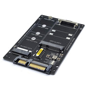 Scheda SATA 22PIN a MSATA o M.2 NGFF SATA Scheda convertitore SSD 2 in 1, Only Card, With SATA 22pin Cable, With USB 3.0 Cable