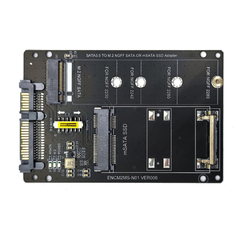 Scheda SATA 22PIN a MSATA o M.2 NGFF SATA Scheda convertitore SSD 2 in 1, Only Card, With SATA 22pin Cable, With USB 3.0 Cable
