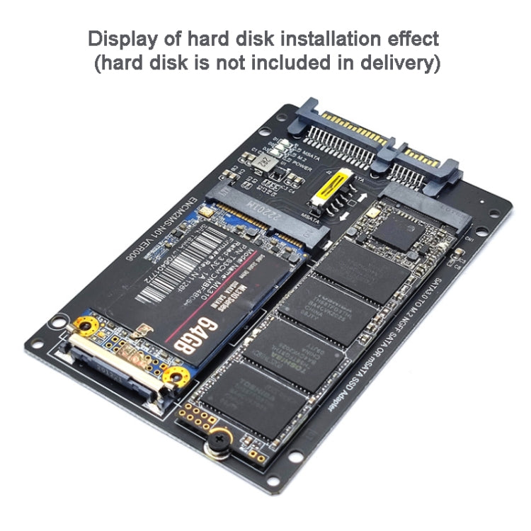 Scheda SATA 22PIN a MSATA o M.2 NGFF SATA Scheda convertitore SSD 2 in 1, Only Card, With SATA 22pin Cable, With USB 3.0 Cable
