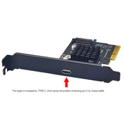 Scheda di espansione PCI-E 4X a USB3.2 Gen2x2 Type-C 20Gbps SATA Chip Asmedia ASM3242, PCI-E 4X To USB3.2 Gen2x2 Type-C