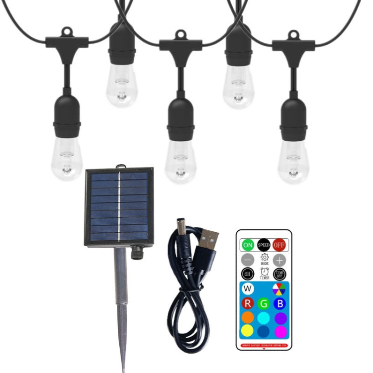 Luci a stringa solari RGB 14,6 metri per esterni IP65