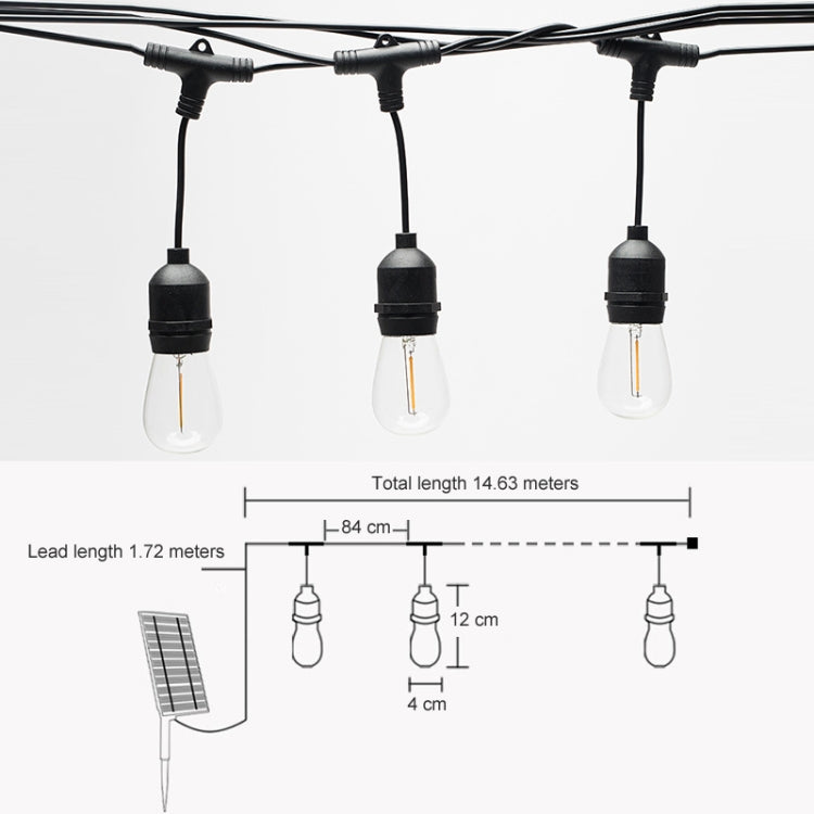 Luci a stringa solari RGB 14,6 metri per esterni IP65