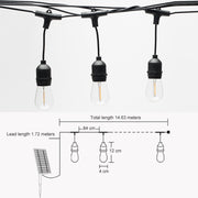 Luci a stringa solari RGB per esterni 14,6 metri IP65