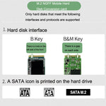 NGFF M.2 Bkey SATA Hard Disk SSD a scheda di conversione scheda di espansione USB3.1 Type-C / USB-C, SSD To USB3.1
